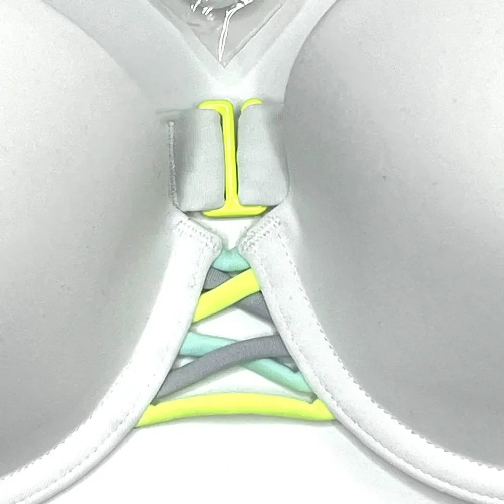 Victoria's Secret Swim Size 32D The Beach Bandeau Jeweled White Bikini Top